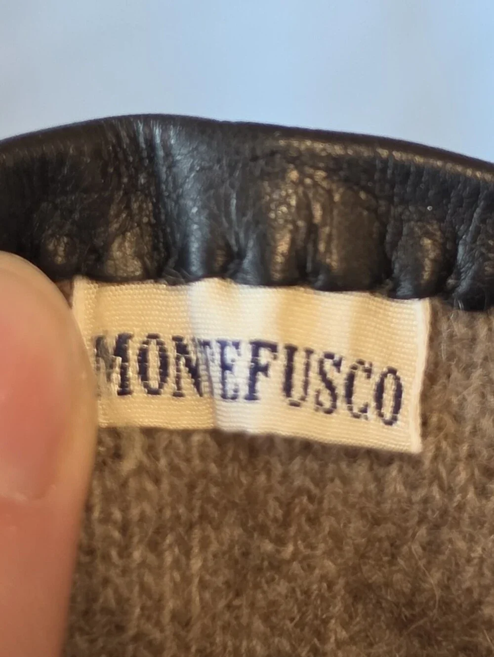 Vintage Monefusco Italian Leather and Cashmere Gloves